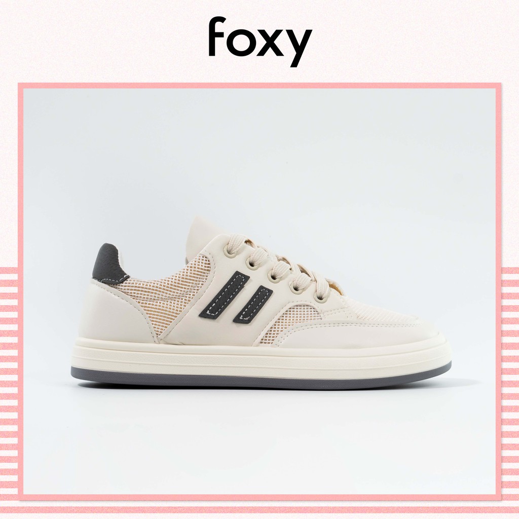 Giày Thể Thao Sneaker Nữ FOXY Đế Bằng Phong Cách Ulzzang Hàn Quốc Phối Da Lộn - FOX028