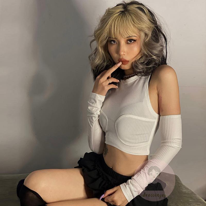 Dre-áo Hai Dây Dáng Ôm Màu Trơn Thời Trang Mùa Hè Cho Nữ