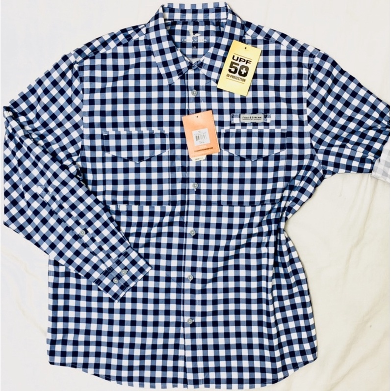 Áo sơ mi nam Bigsize đi câu cá outdoor Field & Stream,chất liệu 100% polyester chống tia UV 50 %