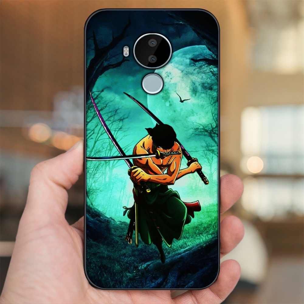 Ốp lưng Nokia C30 viền đen in hình Zoro One Piece