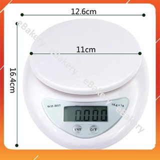 [Loại tốt] Cân điện tử tiểu ly B05 từ 1g - 5kg kèm pin - eBakery
