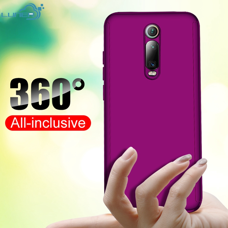 Ốp Điện Thoại PC Cứng Hai Mặt Bảo Vệ 360 Độ Kèm Kính Cường Lực Cho OPPO F1S F3 F5 F7 F9 F9Pro F11 F11Pro