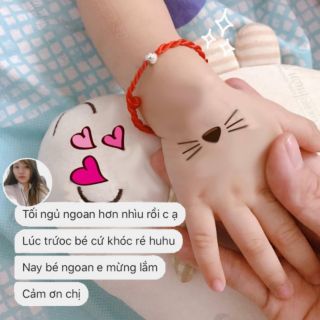 Vòng chỉ đỏ bi bạc