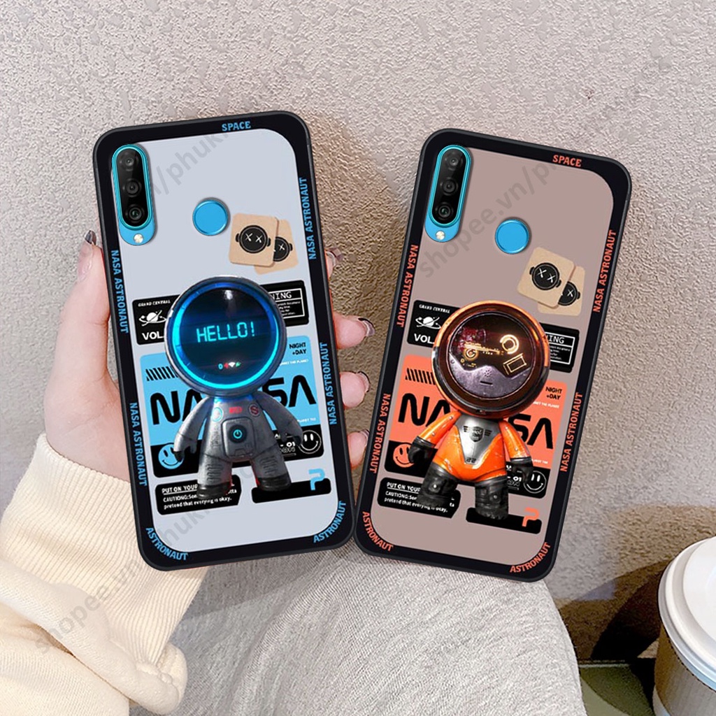 Ốp lưng Huawei Nova 4e / P30 Lite hình người máy, robot nasa đáng yêu dễ thương