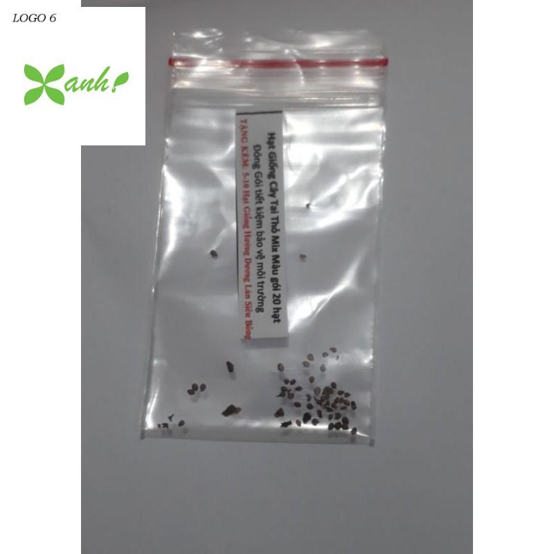 Hạt gióng cây tai thỏ mix màu 20 hạt
