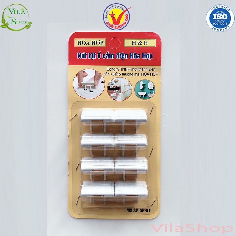 Nút Bịt Ổ Điện, Nút Đậy Ổ Cắm Điện Hòa Hợp Bảo Vệ An Toàn Cho Trẻ Em Loại 2 Chân Hàng Việt Nam Chất Lượng cao