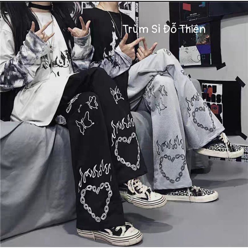 Quần thun đen ống rộng ống suông baggy nam nữ PHong cách unisex - vải co giãn tốt quần ulzzang Trùm sỉ Đỗ Thiện