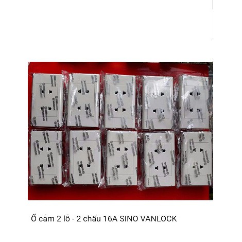 Ổ Cắm 2, 3 Lỗ - 2 Chấu 16A SINO VANLOCK siêu đẹp