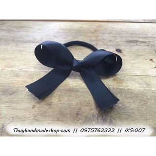Dây buộc tóc đen handmade