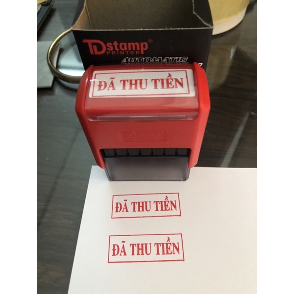 Con dấu ĐÃ THU TIỀN mực đỏ thông dụng
