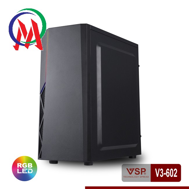 Vỏ Case VSP V3-602 Có Sẵn LED RGB Và nắp hông Trong Suốt