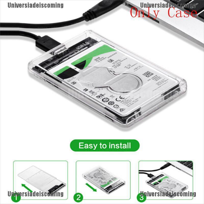 Hộp Đựng Ổ Cứng Ngoài 2.5in Sata Usb 3.0 Hdd Có Đèn Led