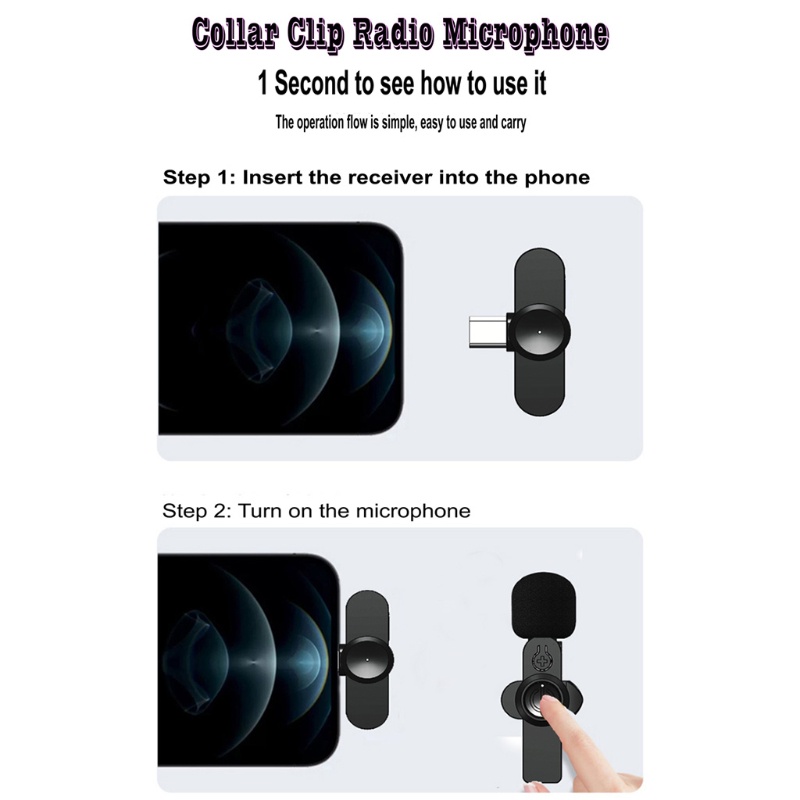 Bộ Micro zzz Thiết Kế Nhỏ Gọn Hỗ Trợ Giảng Dạy Quay Video