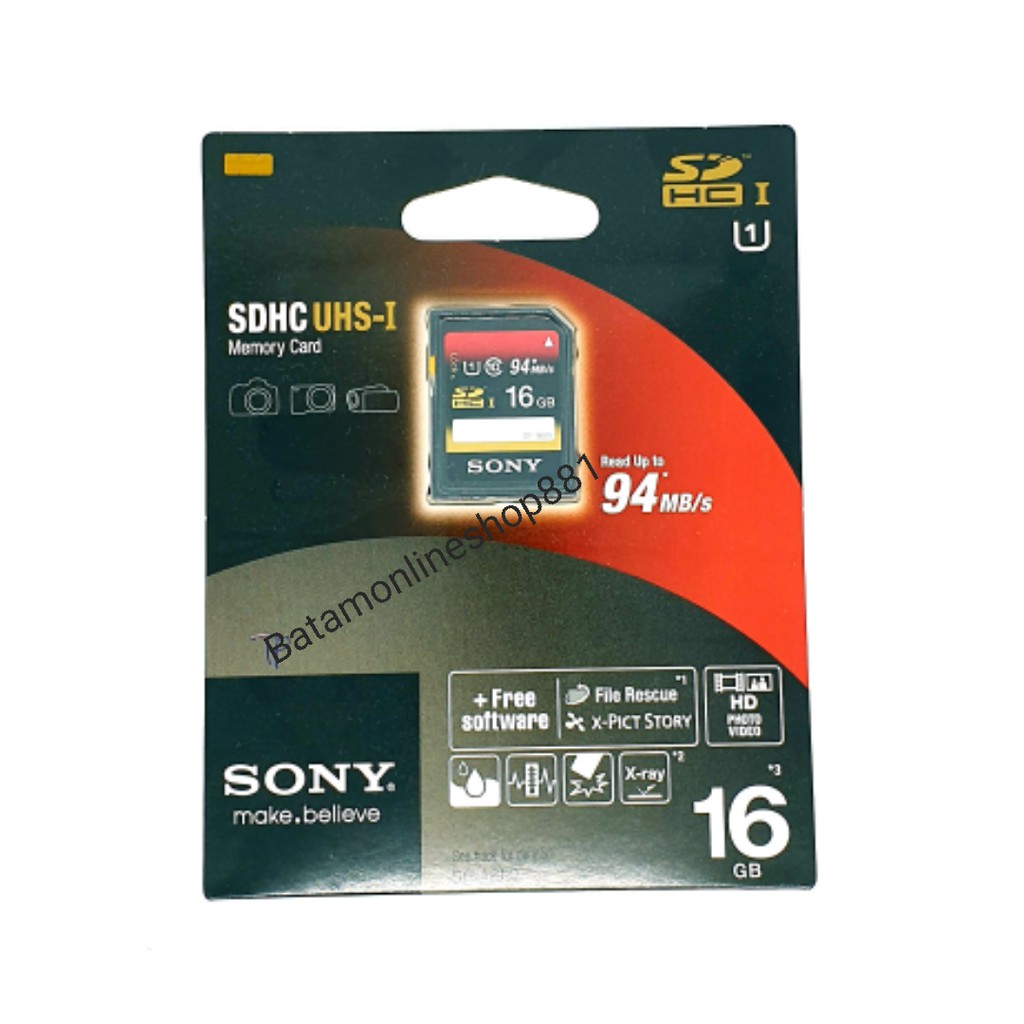 Thẻ Nhớ Sony Sd 16gb Sdhc Uhs-I 94mb / S