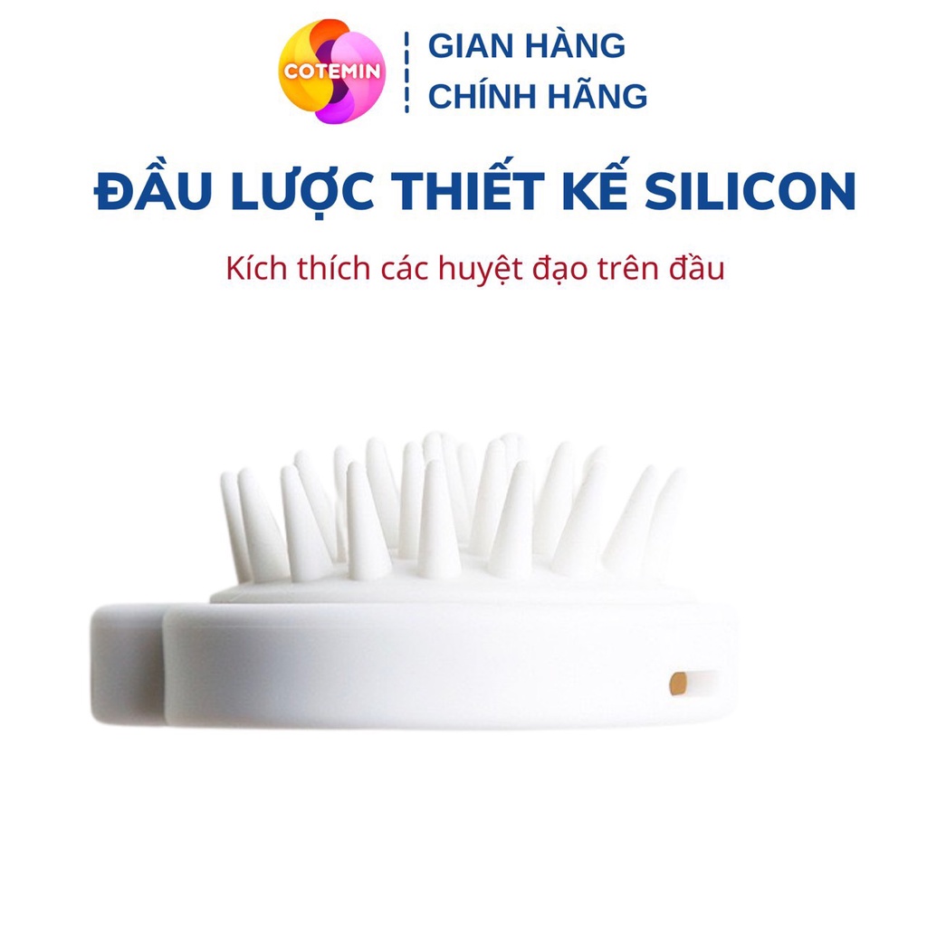 Lược Gội Đầu Muji Xuất Nhật Silicon Massage Đầu Giảm Stress Rụng tóc Kích Thích Mọc Tóc VECOM