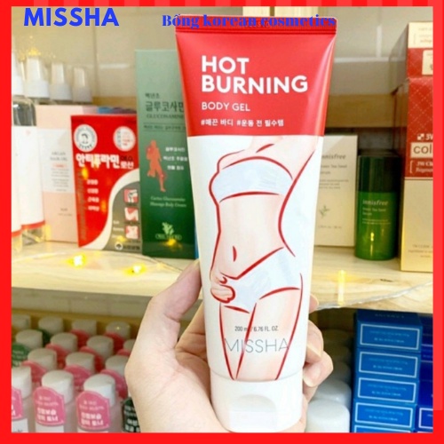 Kem tan mỡ bụng Missha Hot Burning đốt mỡ thừa và giảm số đo vòng bụng 200ml Hàn Quốc