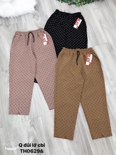 Quần baggy đũi lỡ chấm bi - TH
