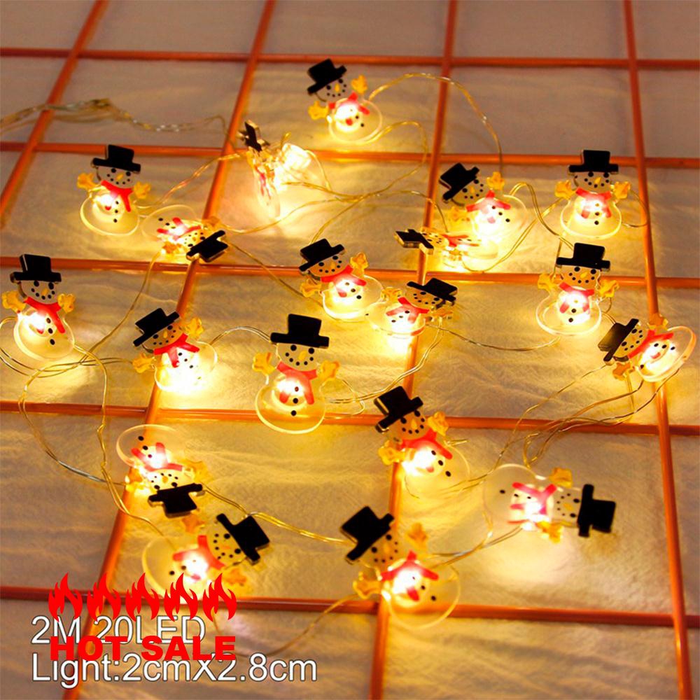 Outdoor Snowman String Christmas String Romantic 20LED Snowflake Fairy Light String Yard Landscape Lamp Xmas Decor