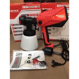 Máy phun sơn điện BTEC BT23-800 chính hãng 4 bép tạo nhiều kiểu phun siêu mịn tiết kiệm sơn