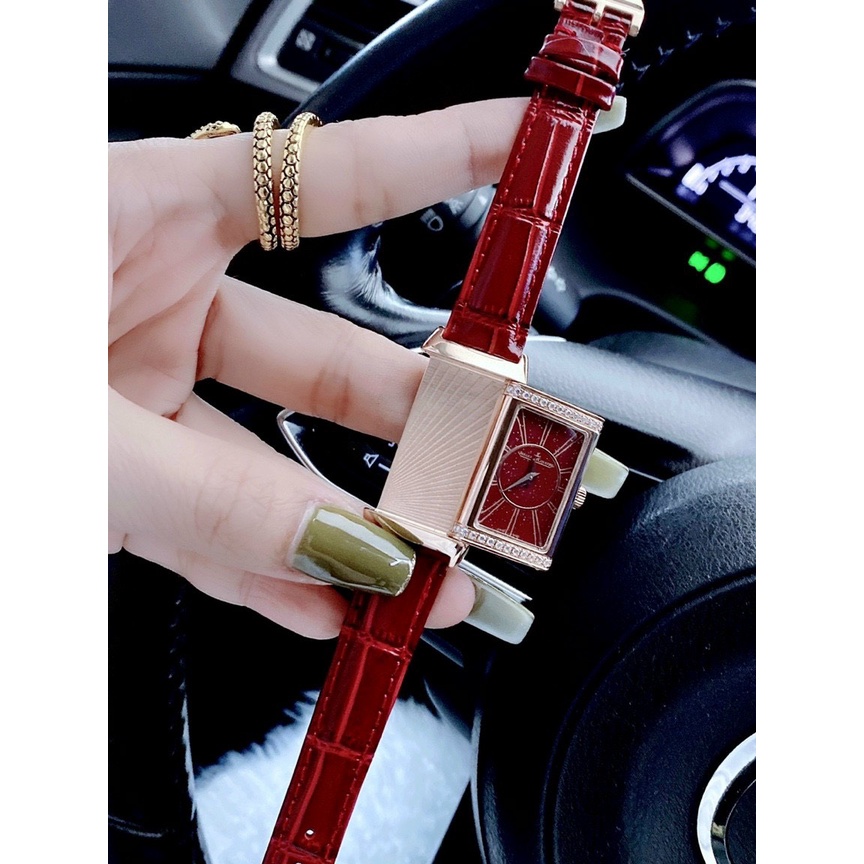 Đồng hồ nữ JAEGER LECOULTRE REVERSO ONE LEATHER RED - 33mm - Máy thụy - Bảo hành 24 tháng