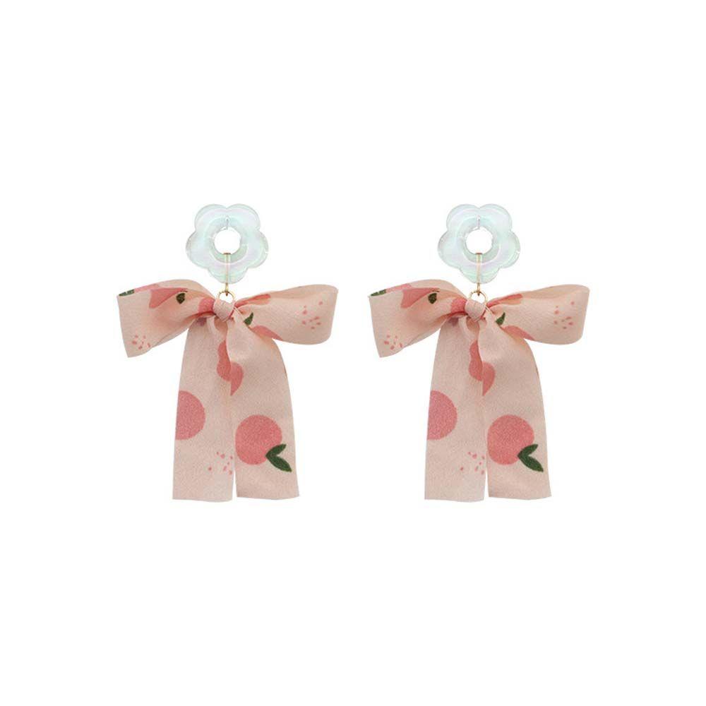 Đôi Khuyên Tai Dáng Dài Trang Trí Nơ Ruy Băng Dài Thời Trang Cho Nữ