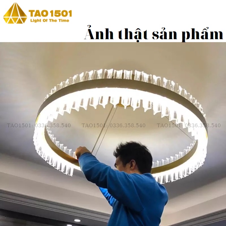 Đèn thả pha lê - Đèn chùm pha lê - Đèn thả pha lê phòng khách - Đèn thả pha lê bàn ăn