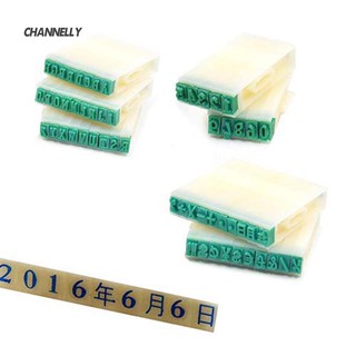 Bộ con dấu họa tiết chữ cái và chữ số bằng nhựa dùng để trang trí