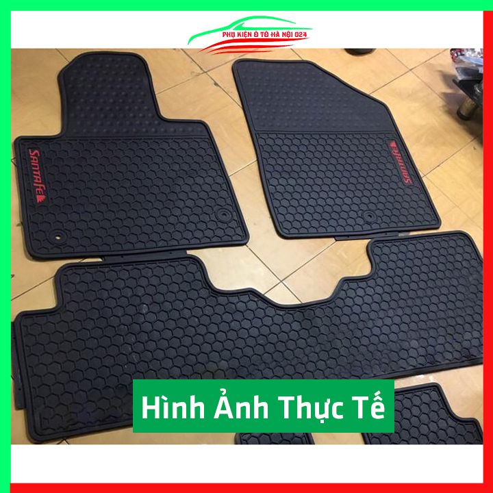 Thảm lót sàn cao su cho xe HYUNDAI SANTAFE 2021-2022 hàng chuẩn theo xe chịu lực tốt