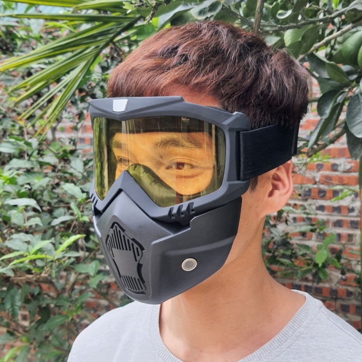 Kính Bảo Hộ Cao Cấp, Mặt Nạ Kính Dùng Cho Mũ 3/4 Cực Chất, Chống Bụi, Mặt Nạ Bảo Hộ, Chống Hơi Nước Hơi Sương