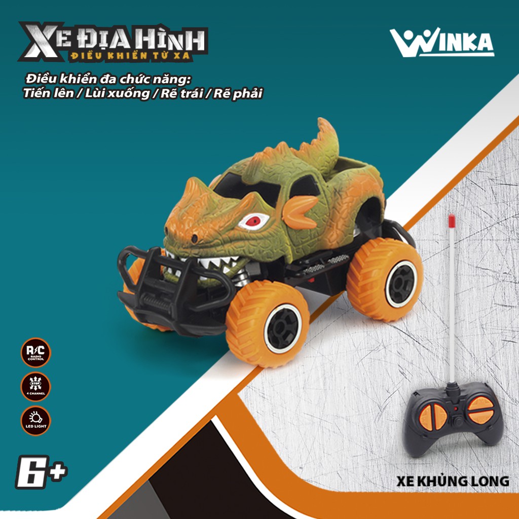 Bộ Đồ Chơi Xe Địa Hình Điều Khiển Từ Xa Khủng Long - Duka