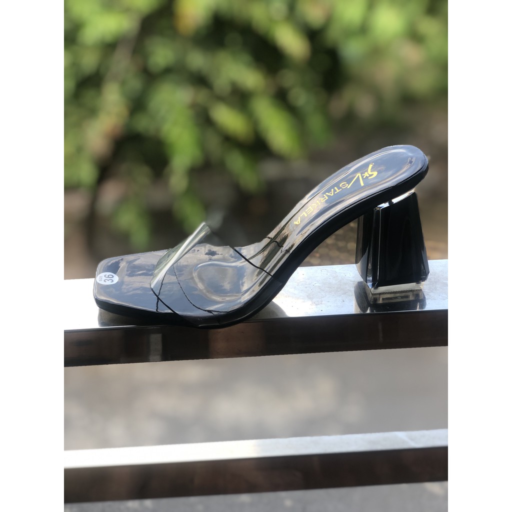 Guốc Trong Đế Pha Lê Mẫu Mới - Mã 068