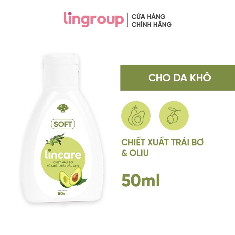 Dung dịch vệ sinh phụ nữ và cốc nguyệt san Lincare Soft Chiết xuất trái bơ (Gel, 50ml)