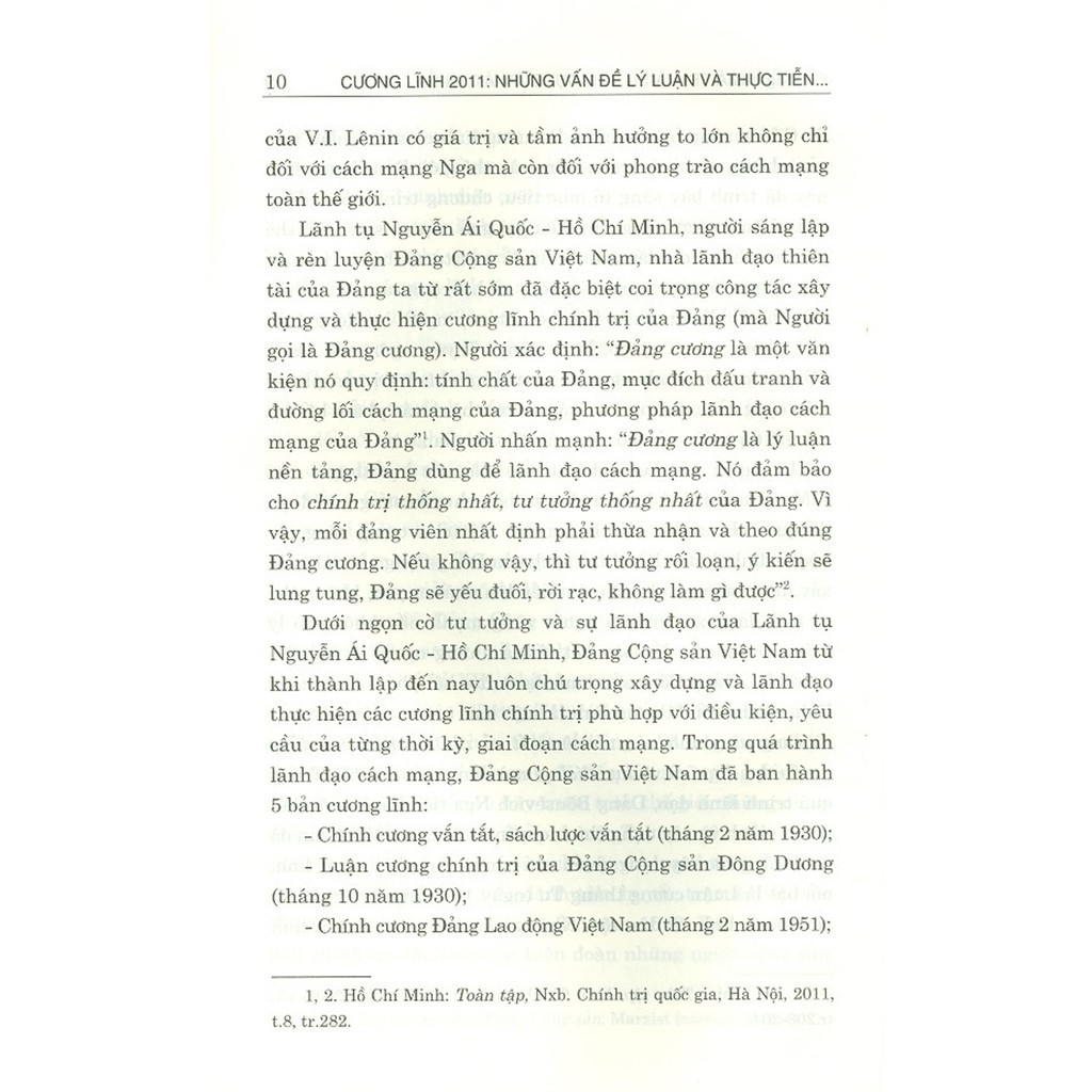Sách - Cương Lĩnh 2011 - Những Vấn Đề Lý Luận Và Thực Tiễn Qua 10 Năm Thực Hiện - NXB Chính Trị Quốc Gia Sự Thật