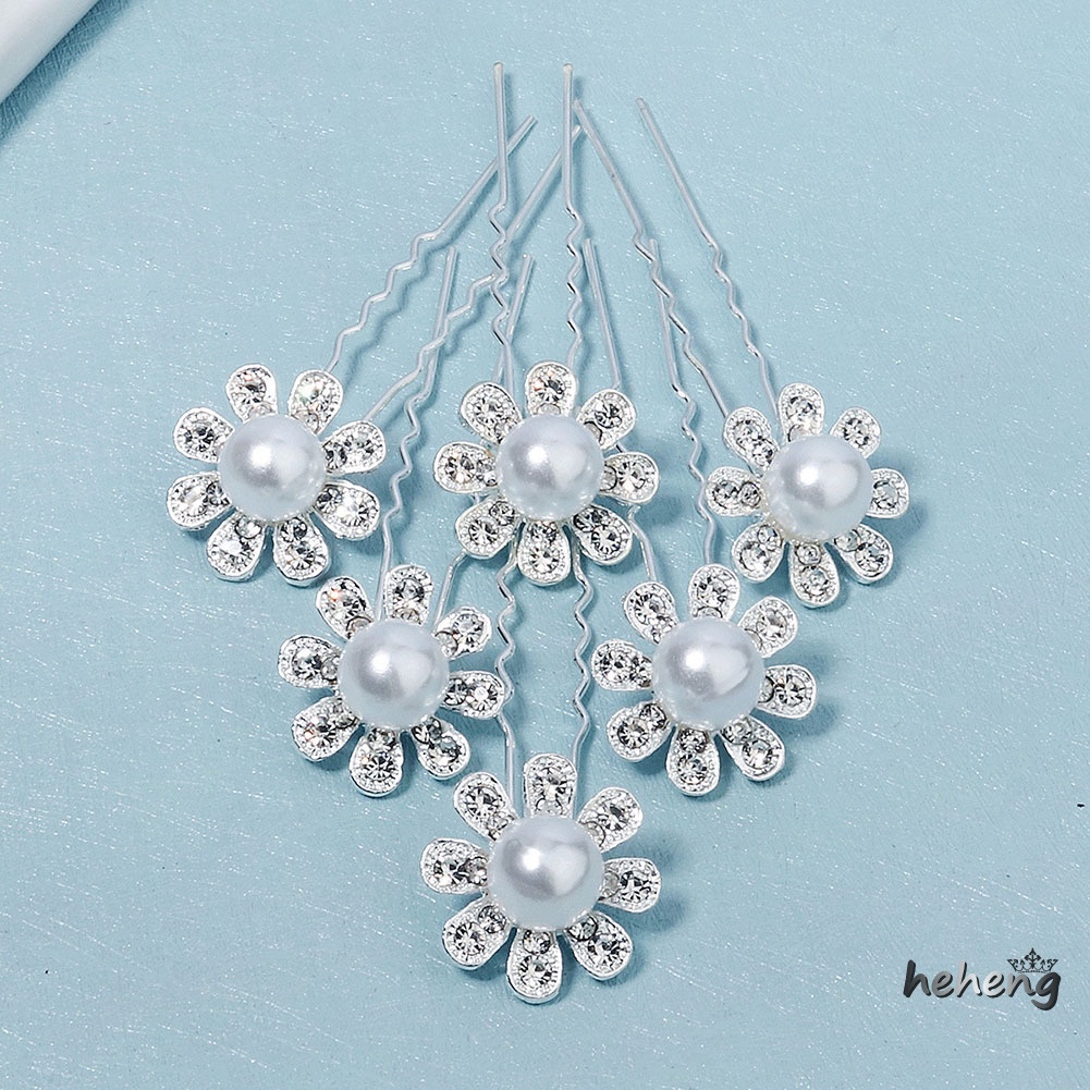 Trâm Cài Tóc Hình Hoa Đính Ngọc Trai Nhân Tạo Thời Trang