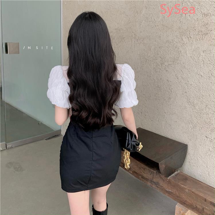 Đầm tay phồng phong cách retro Pháp thanh lịch cho nữ