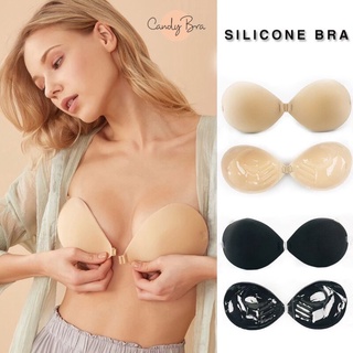 Áo dán ngực silicon, nâng ngực chống nước siêu dính - Áo bra dán tạo khe cài trước