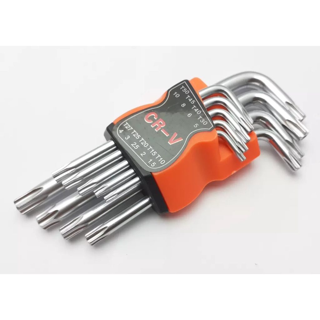 Bộ Lục Giác Bông Gồm 9 Cây, Độ Cứng HRC 50-55 Sử Dụng Đa Năng Với Nhiều Kích Thước