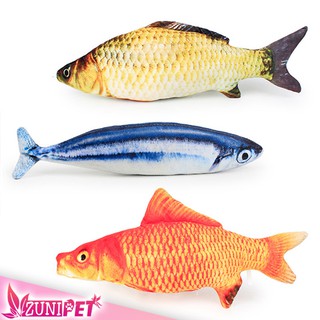 Đồ chơi cho chó mèo Cá nhồi bông kèm catnip