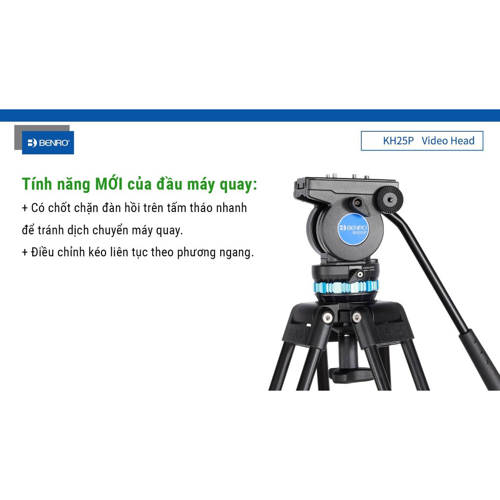 Chân Máy Ảnh Benro KH25P - Chính Hãng Benro