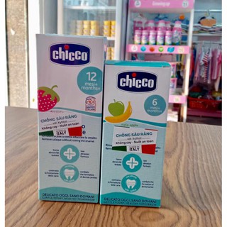 Kem đánh răng nuốt được Chicco từ 6 tháng