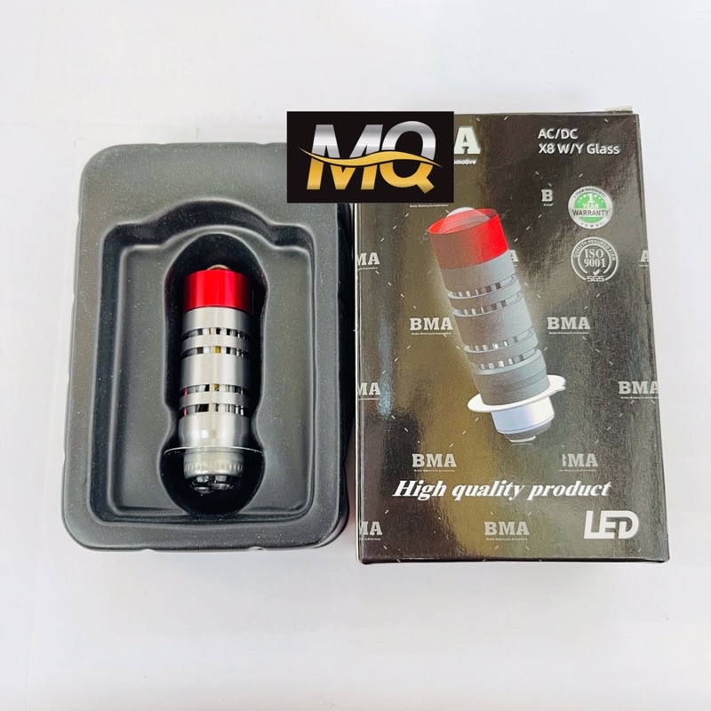 Đèn Pha Led Bi Cầu Mini 2 Mầu Vàng Trắng Chân M5 Bh 06 Tháng