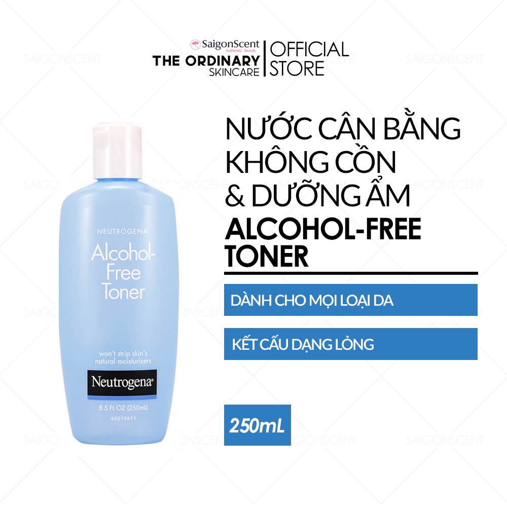 Nước cân bằng da không cồn Neutrogena Alcohol-Free Toner ( 250mL )