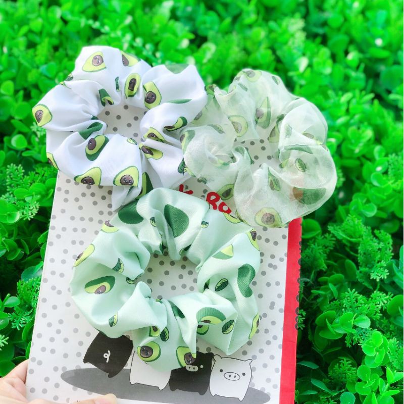 Sỉ 100 scrunchies nhiều họa tiết xinh