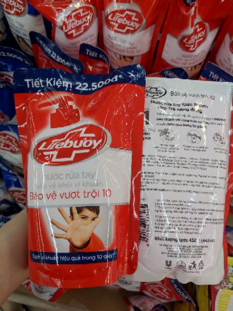 Rửa tay lifebuoy túi 450g các loại