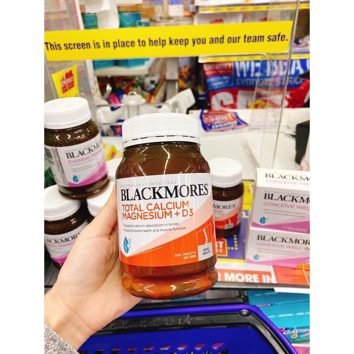 Viên uống Canxi Total Blackmores Úc Total Calcium Magnesium + D3 200 viên - Úc
