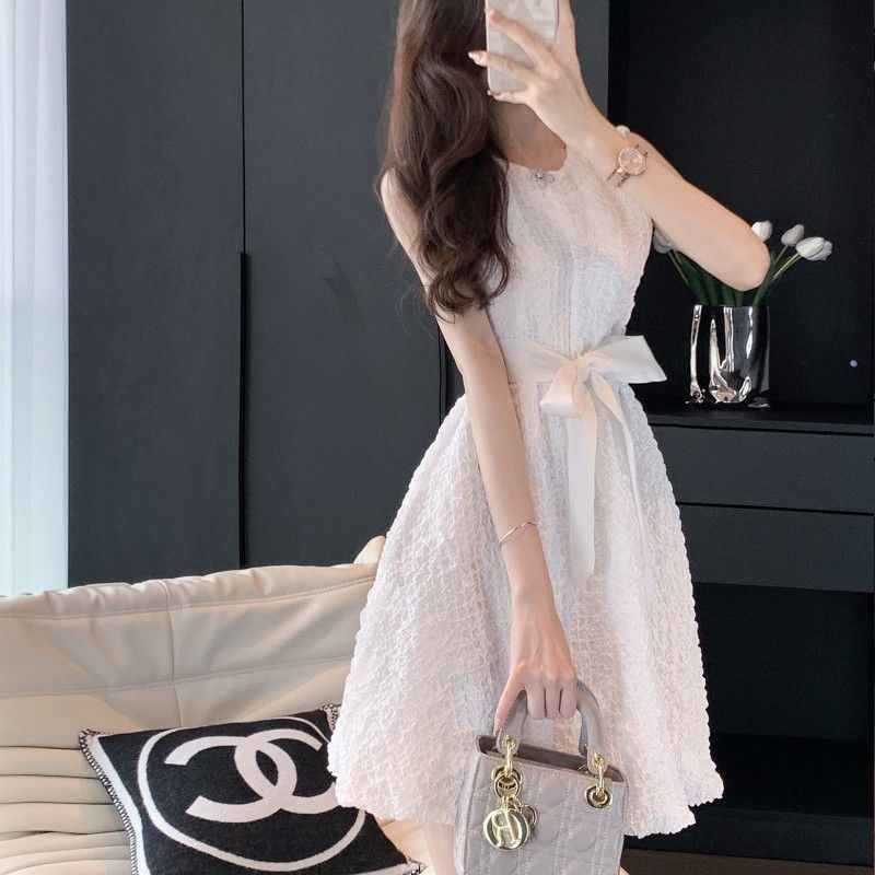 Đầm không tay Thắt Nơ Eo Thời Trang Quyến Rũ