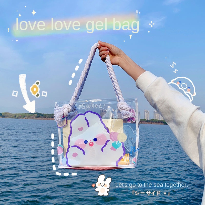 Túi Xách Nhựa PCV Trong Suốt Họa Tiết Hoạt Hình Dễ Thương Gylb1342