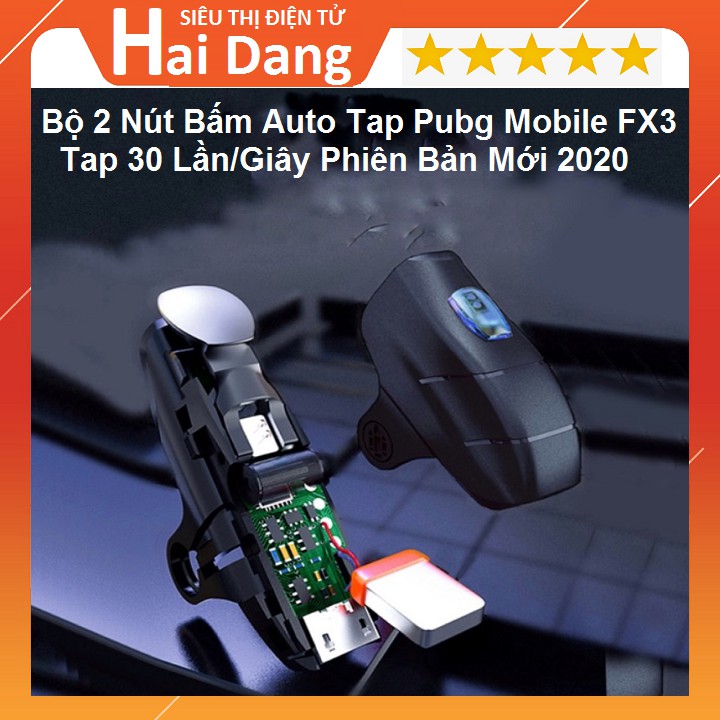 Bộ 2 Nút Bấm Chơi Game, Auto Tap Pubg Mobile FX3 Tap 30 Lần/Giây - Thiết Kế Thông Minh Nhỏ Gọn