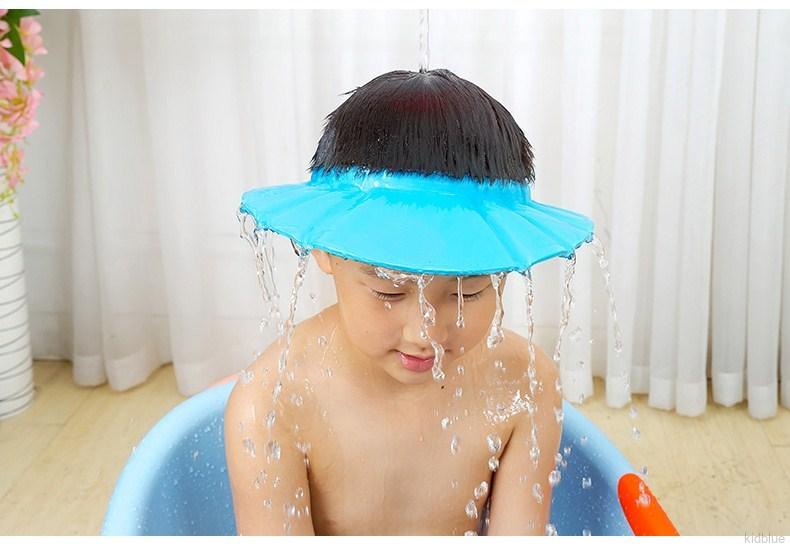 Mũ Tắm Chắn Nước Cho Bé Có Thể Điều Chỉnh 3 Màu Tùy Chọn