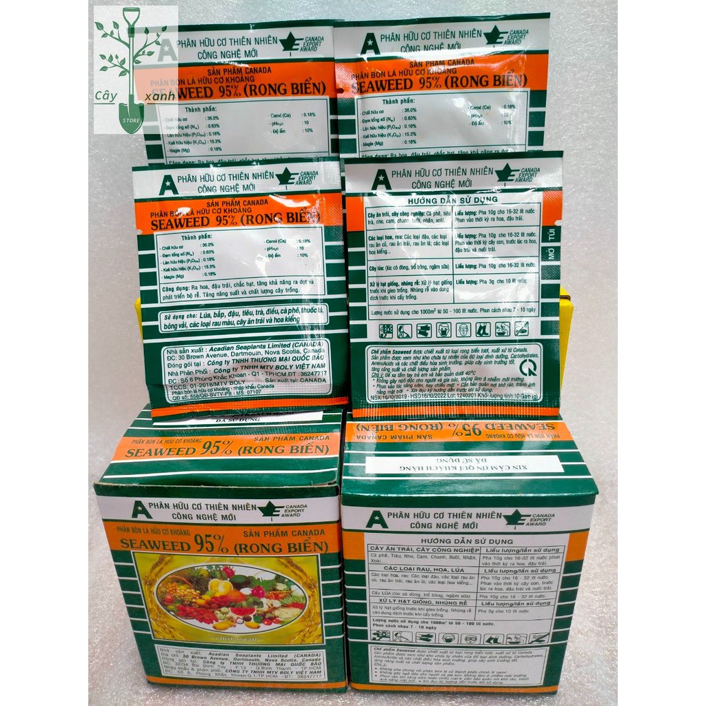 Phân Bón Lá Hữu Cơ Khoáng Seaweed 95% Rong Biển Canada
